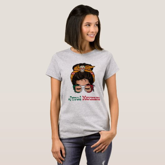 Trotse Mexicana Vrouw T-shirt (Voorkant volledig)