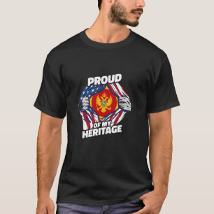 Trotse mijn afkomst - Patriottisch Montenegro Amer T-shirt