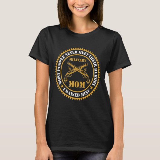 Trotse Militaire Moeder Held Mam T-shirt (Voorkant)
