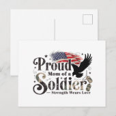 Trotse militaire moeder Soldaat trots kunst Briefkaart (Voorkant / Achterkant)