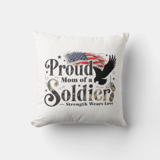 Trotse militaire moeder soldaat trots kunst kussen