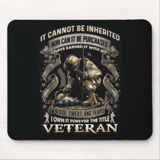 Trotse militaire veteraan patriotische Amerikaanse Muismat