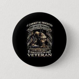 Trotse militaire veteraan Patriotische Amerikaanse Ronde Button 5,7 Cm