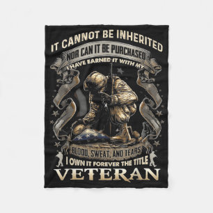 Trotse militaire veteraan Patriottische Amerikaans Fleece Deken