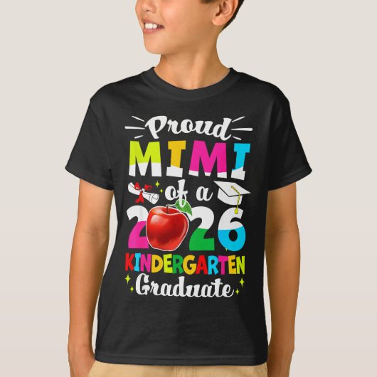 Trotse mimi van eindexamenkinderen klas 2026 t-shirt (Voorkant)