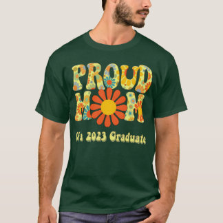 Trotse moeder 2023 afgestudeerde bloem 70S boheems T-shirt