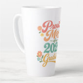 Trotse Moeder 2026 Afstudeercadeau Latte Mok (Linkerhoek)