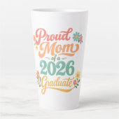 Trotse Moeder 2026 Afstudeercadeau Latte Mok (Voorkant)