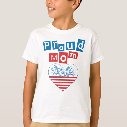 Trotse Moeder 4 juli, Moederdag T-shirt (Voorkant)