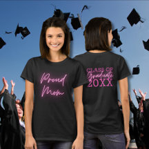Trotse Moeder Afgestudeerde Neon Roze