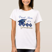 Trotse Moeder Afstuderen Blauw & Goud T-shirt (Voorkant)