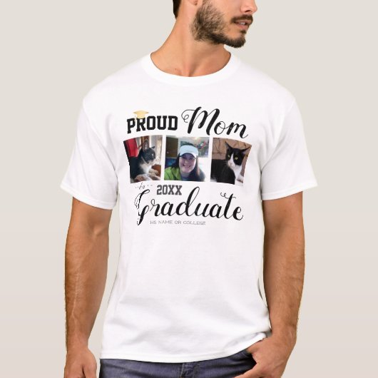 Trotse moeder Afstuderen Shirt wit (Voorkant)