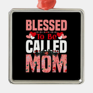 Trotse Moeder Bloem Metalen Ornament