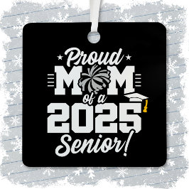Trotse Moeder Cheerleader Klasse van 2025 Cheer Se Metalen Ornament