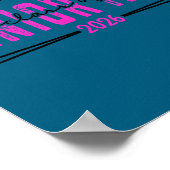 Trotse moeder eindexamenklas 2026 roze strik poster (Hoek)