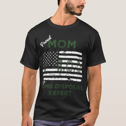 trotse moeder EOD van een amerikaanse expert op he T-shirt (Voorkant)