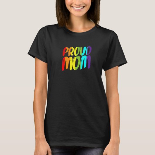 Trotse Moeder Gay Pride Ally Rainbow LGBT Subtle P T-shirt (Voorkant)