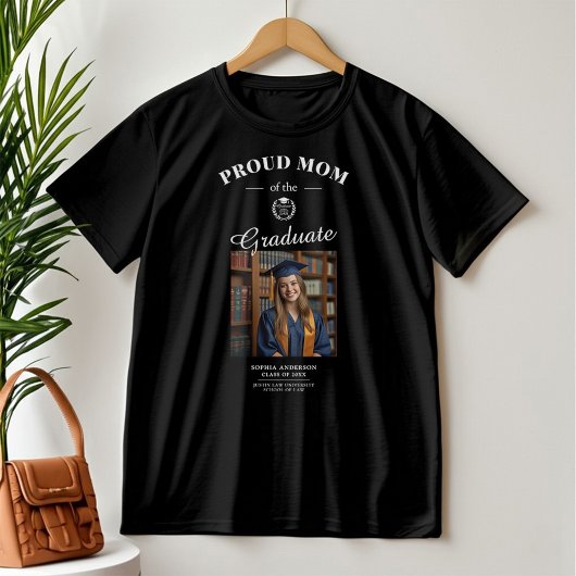 Trotse Moeder Gepersonaliseerd Afstuderen Foto & N T-shirt