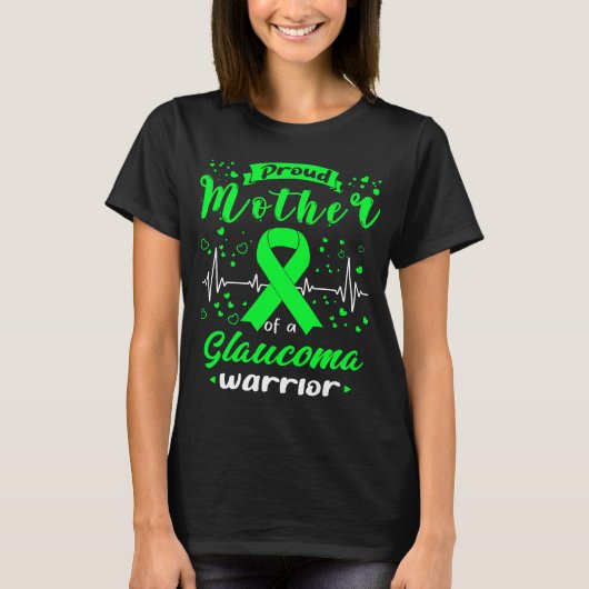 Trotse Moeder GLAUCOOM Krijger T-shirt (Voorkant)