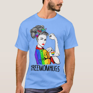 Trotse Moeder Gratis Moeder Knuffels LGBT Moeder R T-shirt