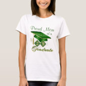 Trotse Moeder Groen Goud Afstuderen T-shirt (Voorkant)