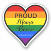 Trotse Moeder Hart Vorm Vinyl Sticker (Voorkant)