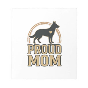 Trotse Moeder Hond Silhouet Vintage Vector Design_ Notitieblok