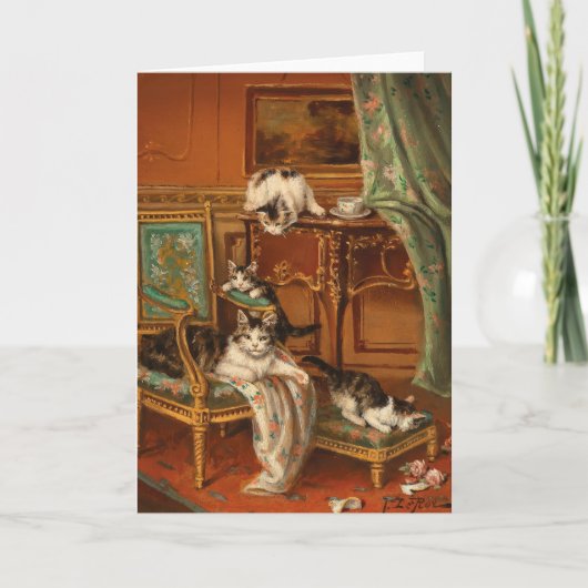 Trotse moeder kat | Jules Le Roy Kaart (Voorkant)