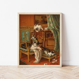 Trotse moeder kat Jules Le Roy Poster