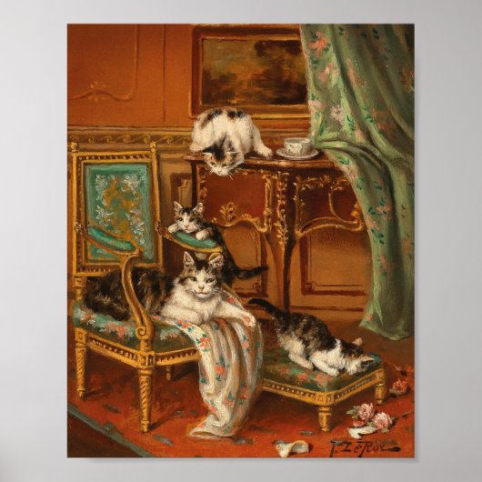 Trotse moeder kat | Jules Le Roy Poster (Voorkant)