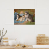 Trotse Moeder Kat Wilhelm Schwar Kunst Poster (Keuken)