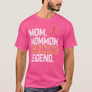 Trotse moeder mama Running Legend Grappige Retro T-shirt