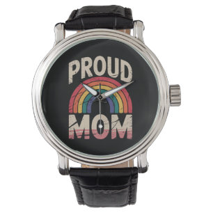 Trotse moeder Rainbow LGBTQ Gay Pride Ally Horloge