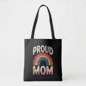 Trotse moeder Rainbow LGBTQ Gay Pride Ally Tote Bag (Voorkant)