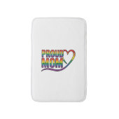Trotse Moeder Regenboog Hart Vintage Gravure Ontwe Badmat (Voorkant Verticaal)