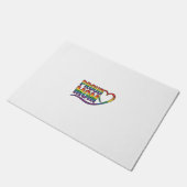 Trotse Moeder Regenboog Hart Vintage Gravure Ontwe Deurmat (Schuin)