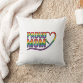 Trotse Moeder Regenboog Hart Vintage Gravure Ontwe Kussen (Deken)