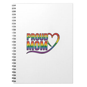 Trotse Moeder Regenboog Hart Vintage Gravure Ontwe Notitieboek