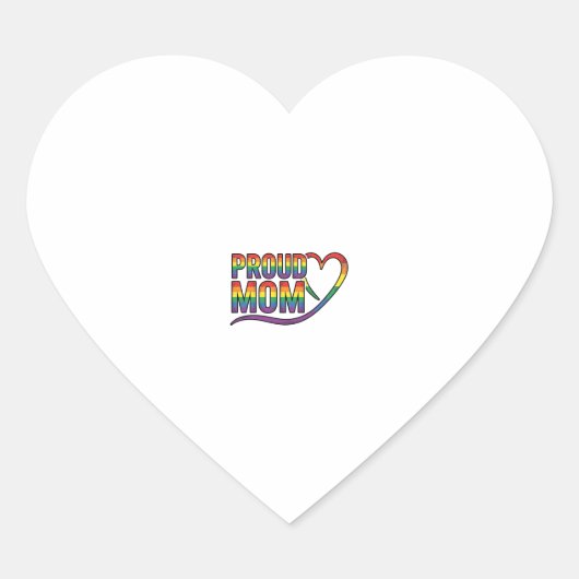 Trotse Moeder Regenboog Hart Vintage Gravure Ontwe Sticker (Voorkant)