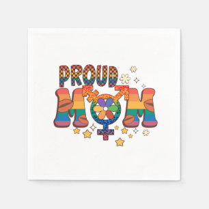 Trotse moeder; Regenboog; LGBTQ-ondersteuning Servet
