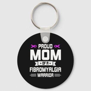 Trotse moeder strijder van een fibromyalgie bewust sleutelhanger