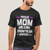 Trotse moeder strijder van een fibromyalgie bewust t-shirt (Voorkant)