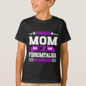 Trotse moeder strijder van een fibromyalgie bewust t-shirt (Voorkant)