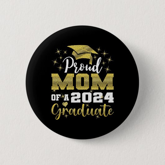 Trotse Moeder van 2024 Afstuderen Geweldige Famili Ronde Button 5,7 Cm (Voorkant)