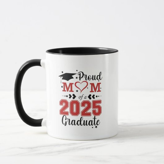 Trotse moeder van 2025 Afstuderen Afstuderen Moede Mok (Links)