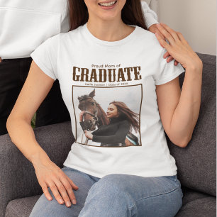 Trotse moeder van afgestudeerde foto Country afstu T-shirt