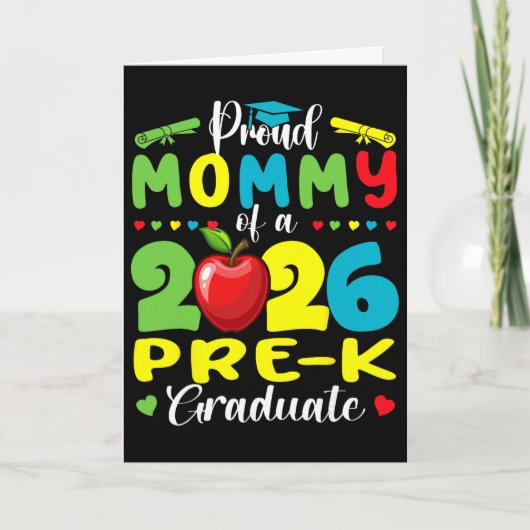 Trotse Moeder Van Afgestudeerde Pre-k 2026 Moederd Kaart (Voorkant)