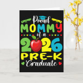 Trotse Moeder Van Afgestudeerde Pre-k 2026 Moederd Kaart (Gele Bloem)