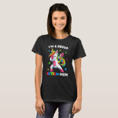 Trotse moeder van autisme dab-dans Dames dabbing e T-shirt (Voorkant volledig)