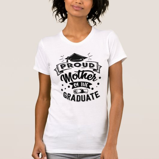 Trotse moeder van de afgestudeerde t-shirt (Voorkant)